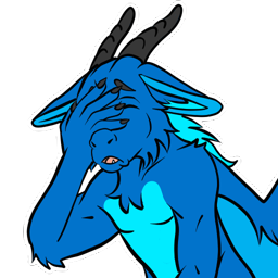 A sticker showing my dragon facepalming.