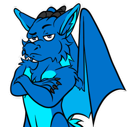 A sticker of my dragon being annoyed.