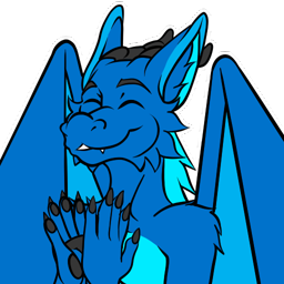 Ein Sticker von meinem Drachen, wie er mit seinen Pfoten klatscht.