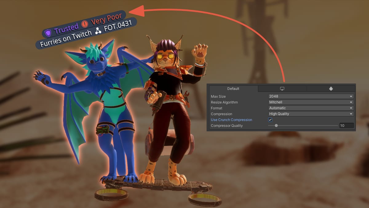 Don't use Crunch Compression for VRChat avatars!